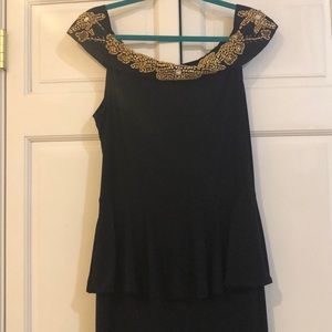 Black & Gold Kaftan Dress 🖤